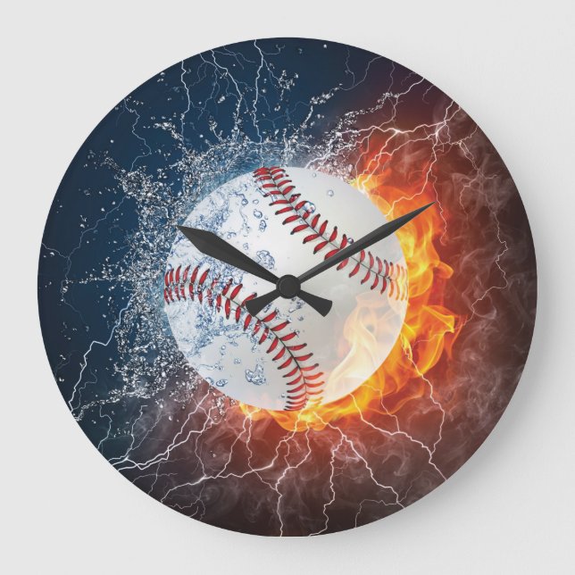 Baseball ball large clock (Front)