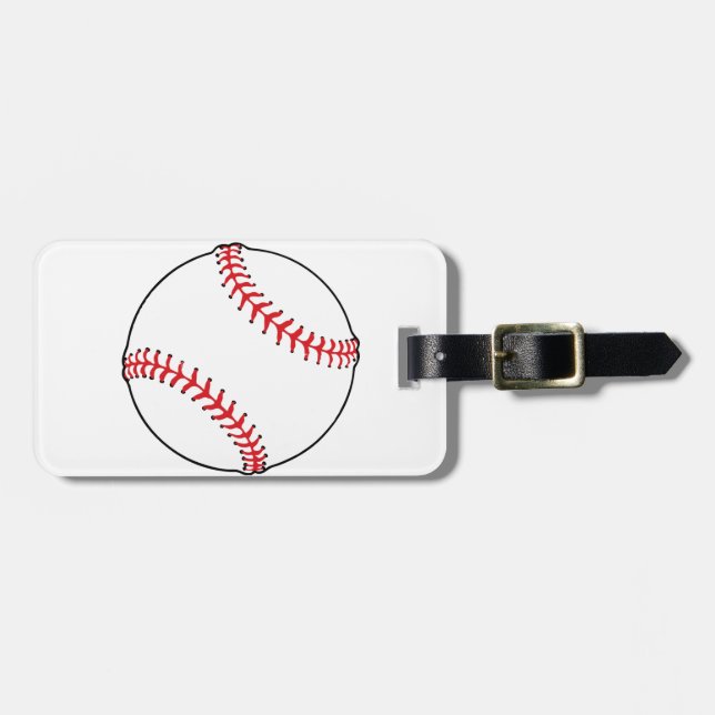 Baseball Ball Luggage Tags (Front Horizontal)