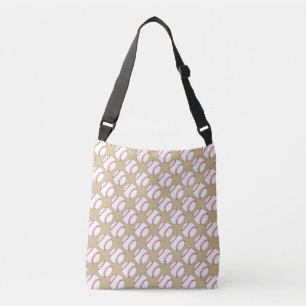Baseball Ball Pattern Crossbody Bag