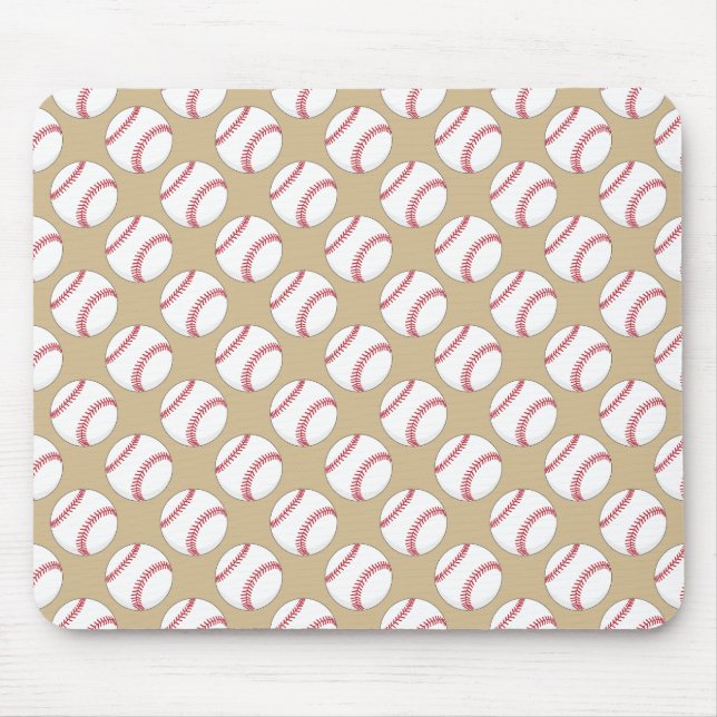 Baseball Ball Pattern Mouse Mat (Front)
