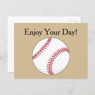 Baseball Ball Personalise Holiday Postcard