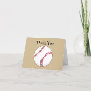 Baseball Ball Personalise Thank You Card