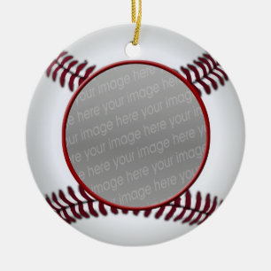 baseball ball photo ornament