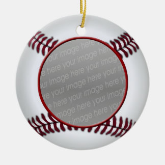 baseball ball photo ornament