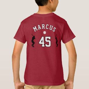 Baseball Ball Player Silhouette Name Number T-Shirt
