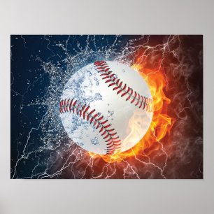 Baseball ball poster