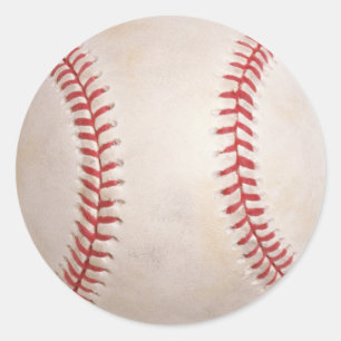 Baseball Ball Round Sticker