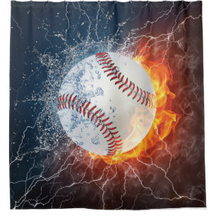 Baseball Ball Shower Curtain