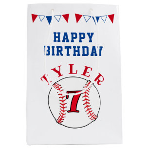 Baseball Ball Sports Kids Birthday  Medium Gift Bag