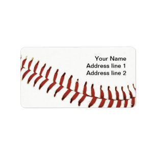 baseball ball stitching address label