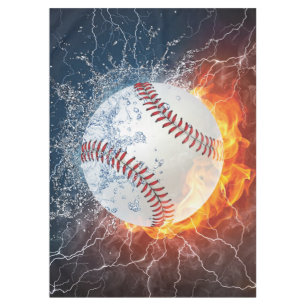 Baseball ball tablecloth