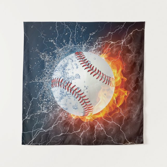 Baseball ball tapestry (Front)