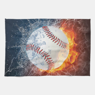 Baseball ball tea towel