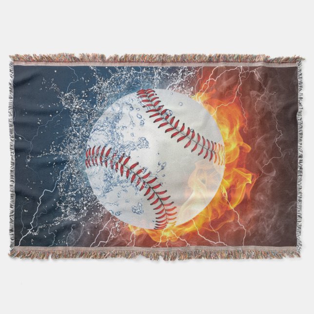 Baseball ball throw blanket (Front)