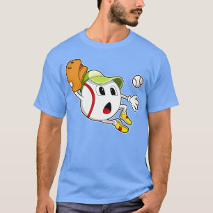 Baseball ball with Baseball glove Cap T-Shirt