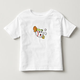 Baseball ball with Baseball glove & Cap Toddler T-Shirt