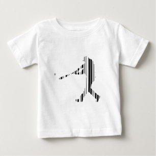 BASEBALL BAR CODE Sports Player Pattern Design Baby T-Shirt