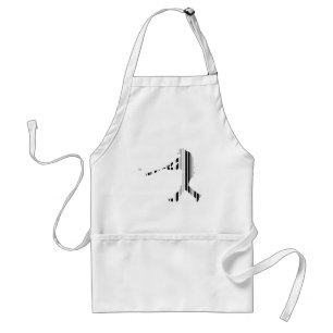 BASEBALL BAR CODE Sports Player Pattern Design Standard Apron