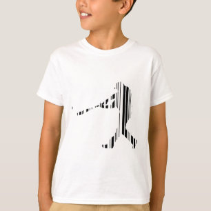 BASEBALL BAR CODE Sports Player Pattern Design T-Shirt
