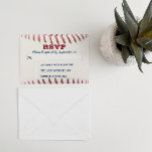 Baseball Bar Mitzvah RSVP Card<br><div class="desc">These sporty RSVP Cards are perfect for any Bar Mitzvah celebration. Each line of text is fully customisable to say just what you want!

Matching products available in the Bar Mitzvah Sports Collection.</div>