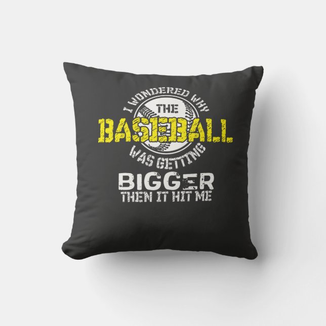 Baseball - Baseball Getting Bigger Cushion (Front)
