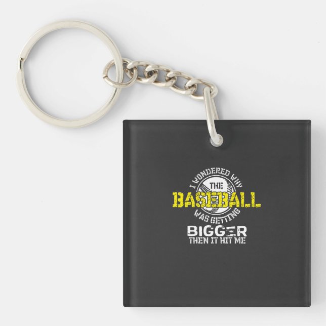 Baseball - Baseball Getting Bigger Key Ring (Front)
