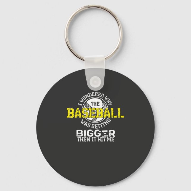 Baseball - Baseball Getting Bigger Key Ring (Front)