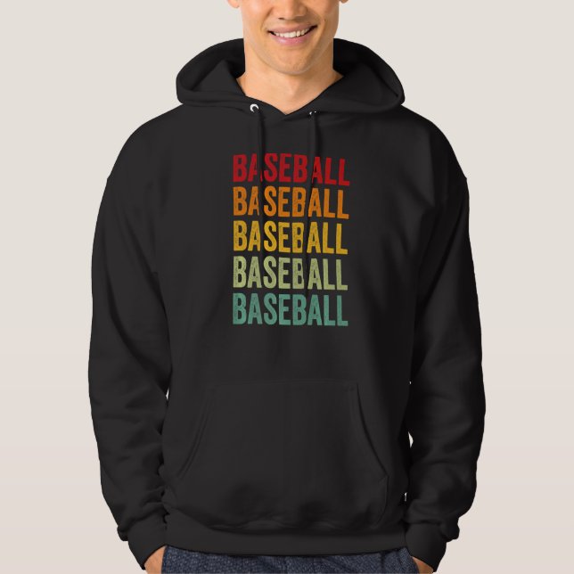 Baseball Baseball Hobbyist Rainbow Hoodie (Front)