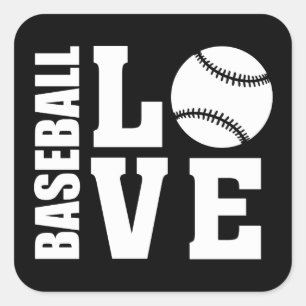 Baseball - Baseball Love Square Sticker