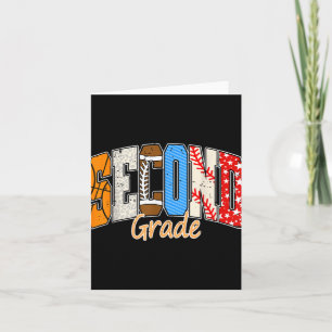 Baseball Basketball Football Back To School Second Card