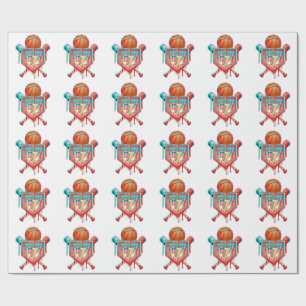 Baseball Basketball Jersey Number 67 Drip Sports Wrapping Paper