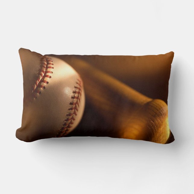 Baseball Bat and Ball Lumbar Pillow (Front)