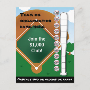 Baseball Bat Chart and Invitation