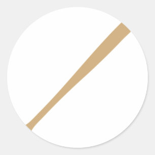 baseball bat icon classic round sticker