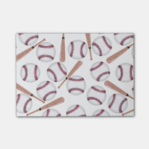 Baseball bat pattern post-it notes