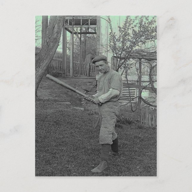 \Baseball Bat Photography Vintage Father's Day Postcard (Front)