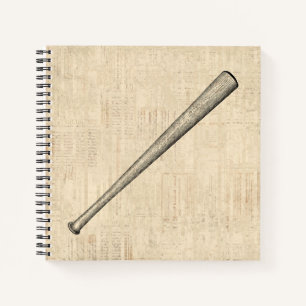 Baseball Bat Sports Art Design Notebook