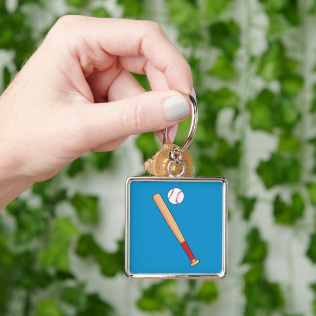 Baseball Bat with Ball Key Ring (Hand)
