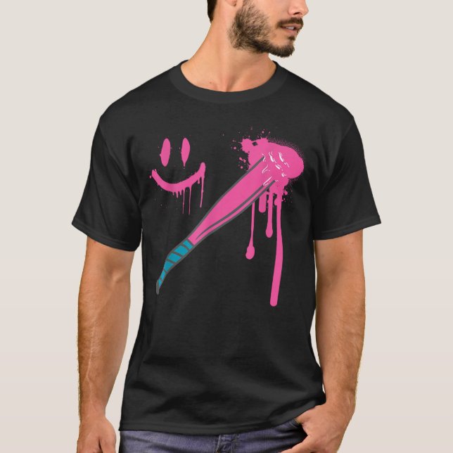 Baseball Bat with Sprinkles Drip Cool T-Shirt (Front)