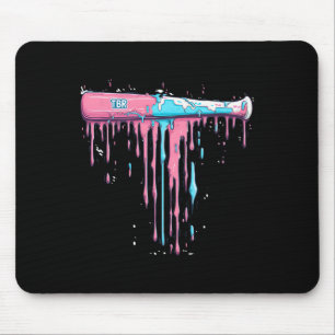 Baseball Bat With Sprinkles Drip For Baseball Play Mouse Mat