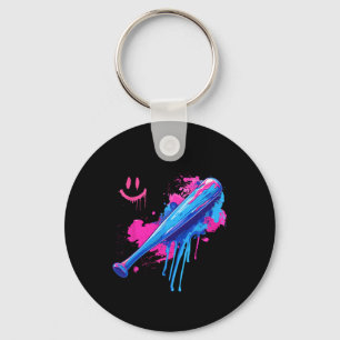 Baseball Bat With Sprinkles Drip For Men Boys 1 Key Ring