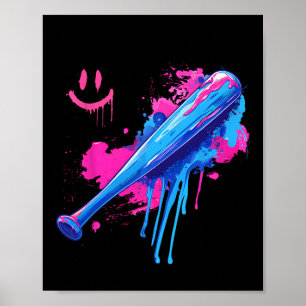 Baseball Bat With Sprinkles Drip For Men Boys 1  Poster