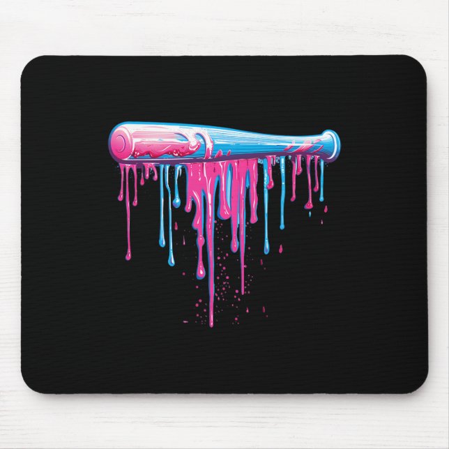 Baseball Bat With Sprinkles Drip For Men Boys  Mouse Mat (Front)