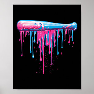 Baseball Bat With Sprinkles Drip For Men Boys  Poster