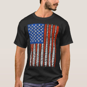 Baseball Bats As Us Flag Vintage Design T  T-Shirt