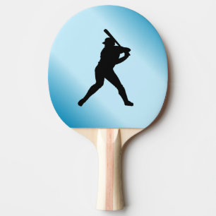 Baseball Batter Blue Sports Ping Pong Paddle