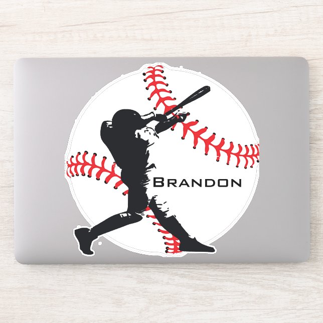 Baseball Batter Design Contour Sticker (Computer)