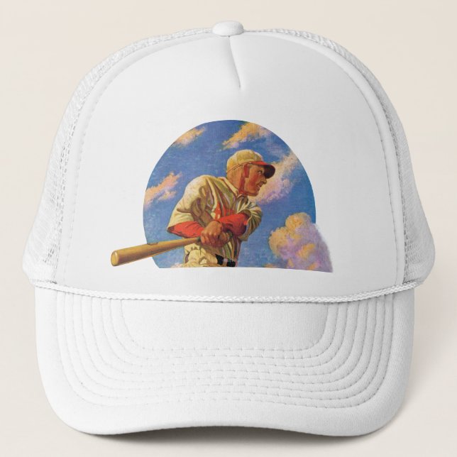 Baseball Batter Trucker Hat (Front)