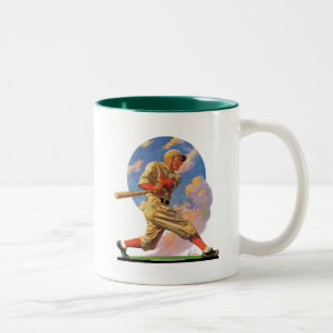 Baseball Batter Two-Tone Coffee Mug
