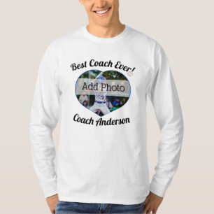 Baseball Best Coach Ever! Photo Name Customised T-Shirt